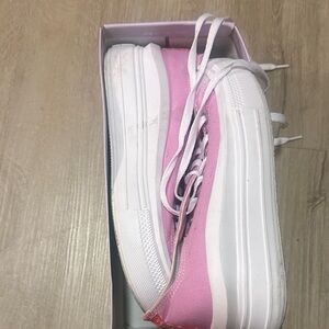 Converse Pink and White Sneakers